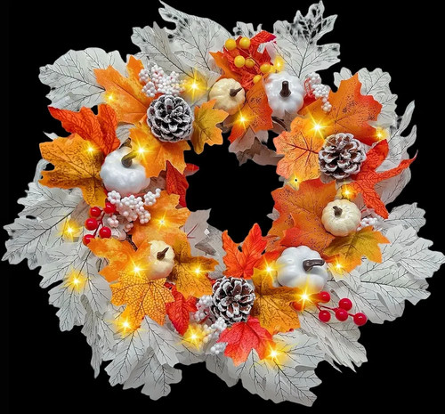 45cm fall wreath - fall, for