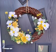 Yellow Daisy Front Door Wreath