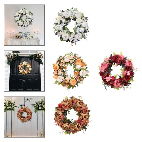 Artificial peony wreath for - wreath,
