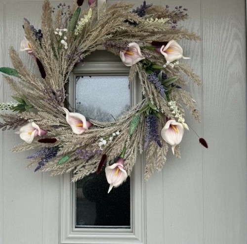 Pampas grass handmade wreath - grass,