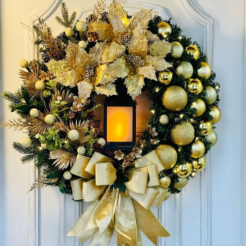 Decoration wreath with lamp - decoration,,