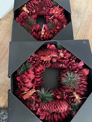 Door wreath artificial red for - door,
