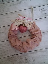 Pink Wreath with Hearts for